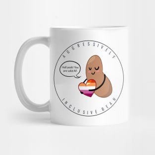 Lesbian Pride: Aggressively Inclusive Bean Mug